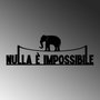 Wallity Nulla E Impossible 1 Escultura de Pared Negra en Metal